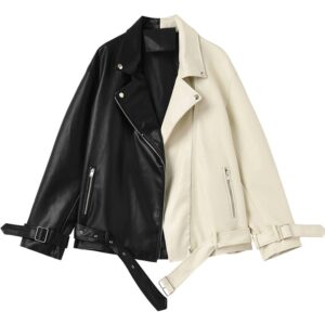 Faux Leather Oversize Jacket