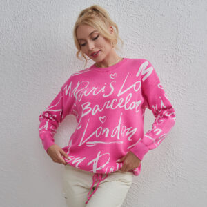 Women's Street Letters Knitted Sweater