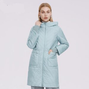 Knitted Cuffs Shell Quilted Coat